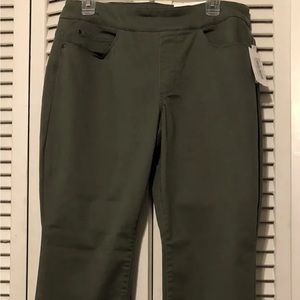 Westbound green mid-rise straight leg Pants, Women’s Petite sz 12P R new w/ tags